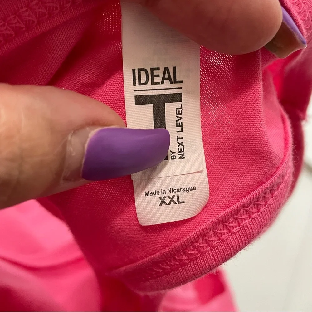 Next Level Apparel Pink Maternity Graphic Tank Top Size XXL - Picture 3 of 7